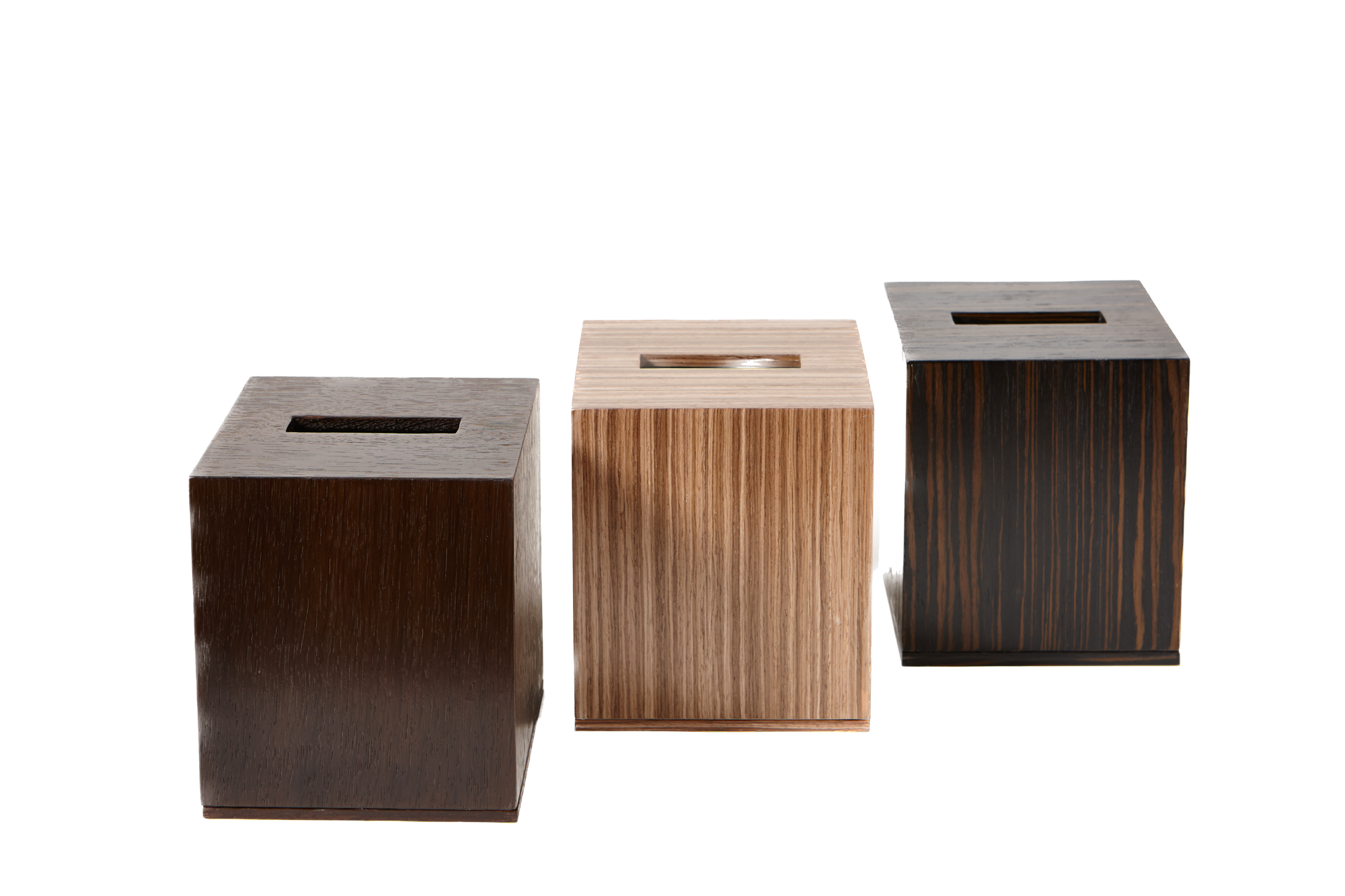Square tissue boxes and rectangle tissue box holders are available as bathroom accessories together with our mini bins.
