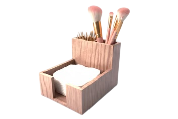Cotton Pad Holder - Blush Curly Maple
