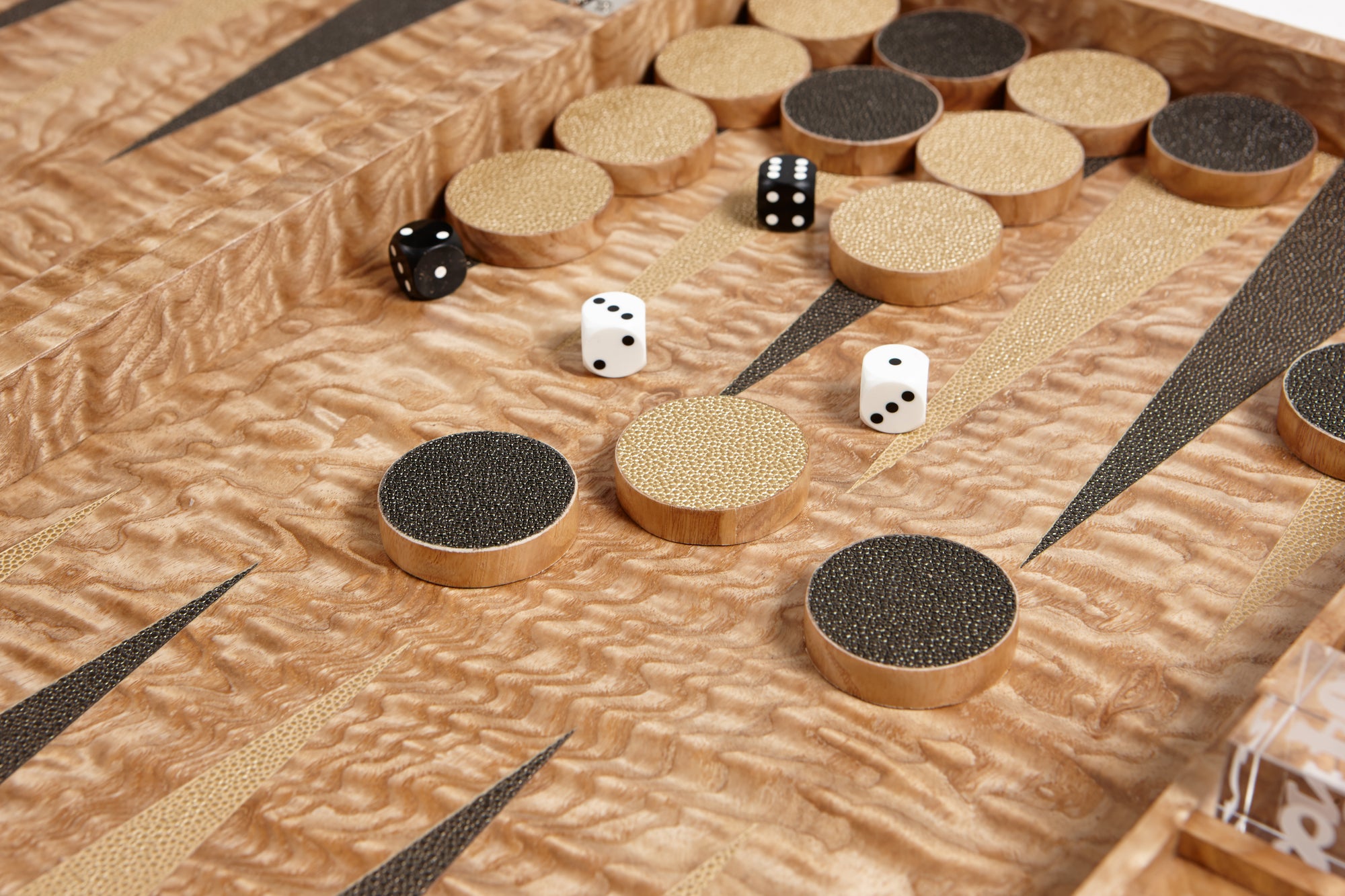 Tamo Ash Exclusive Creations Backgammon Set (Copper Black & Gold)