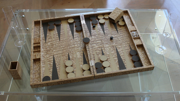 Tamo Ash Exclusive Creations Backgammon Set (Copper Black & Gold)