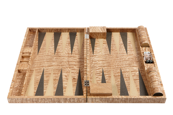 handcrafted tamo ash backgammon set copper black gold rare wood luxury gift UK