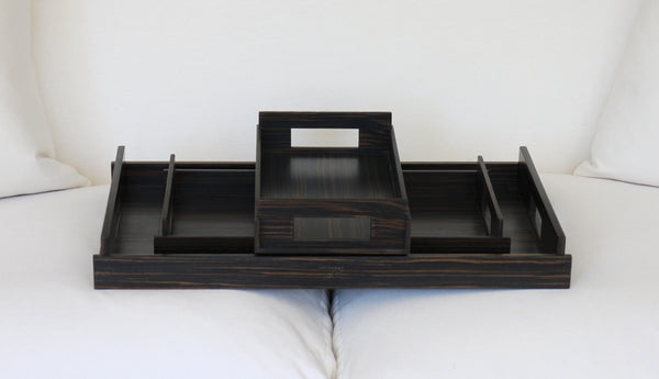 LARGE Wood Trays - Dark Ebony