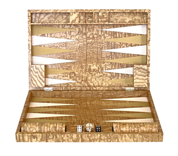 Tamo Ash Exclusive Creatons Backgammon Set (Ivory & Gold)