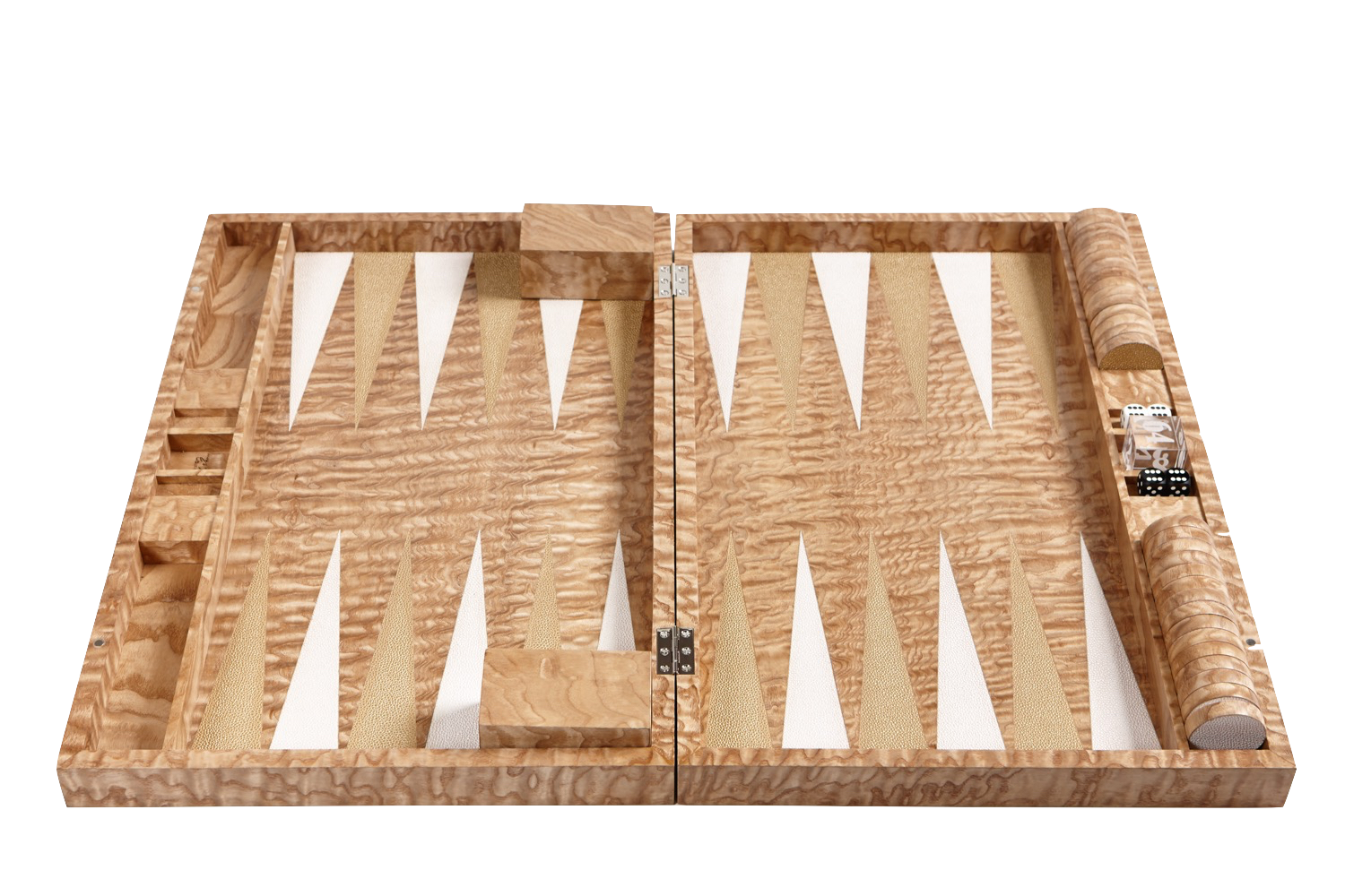 Tamo Ash Exclusive Creatons Backgammon Set (Ivory & Gold)