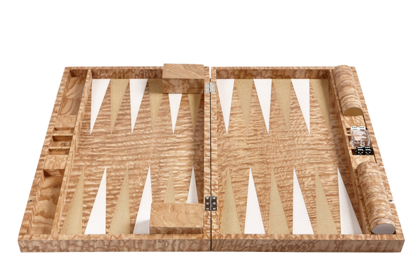 Tamo Ash Exclusive Creatons Backgammon Set (Ivory & Gold)