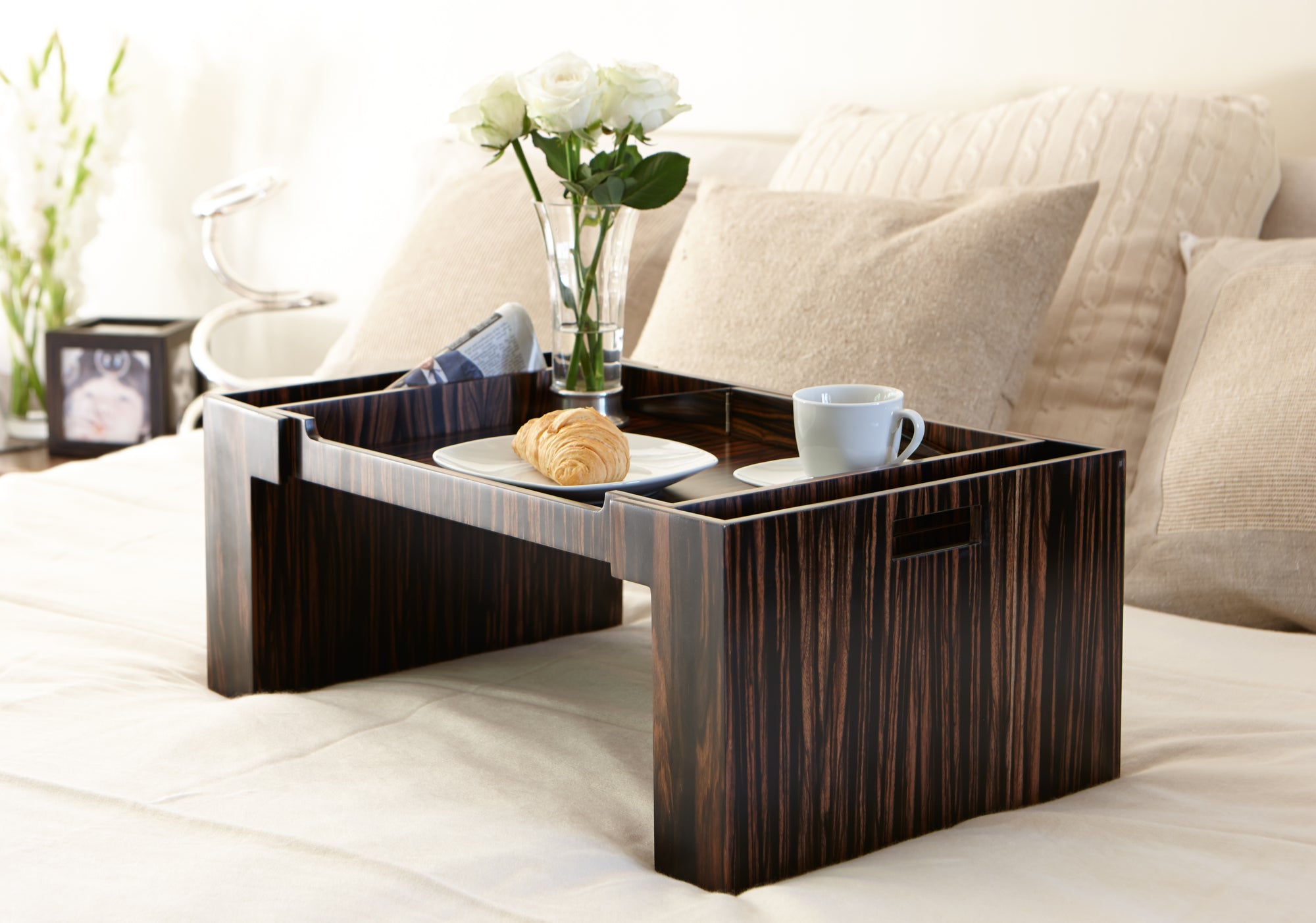 Spider Ebony Macassar Exclusive Creations Pamper Tray