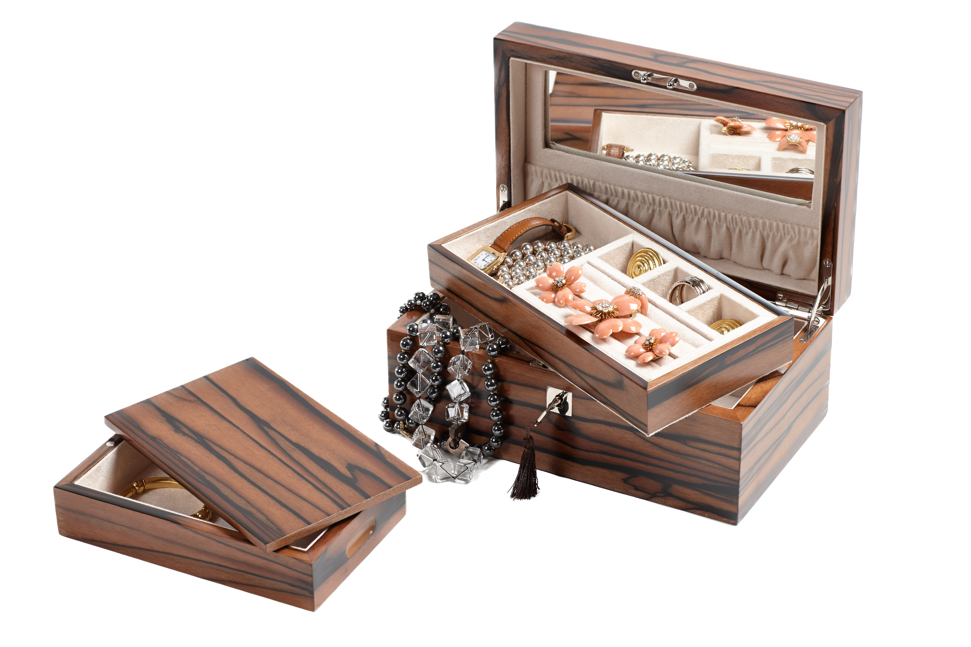 Royal Ebony Macassar Exclusive Creations Jewellery Box