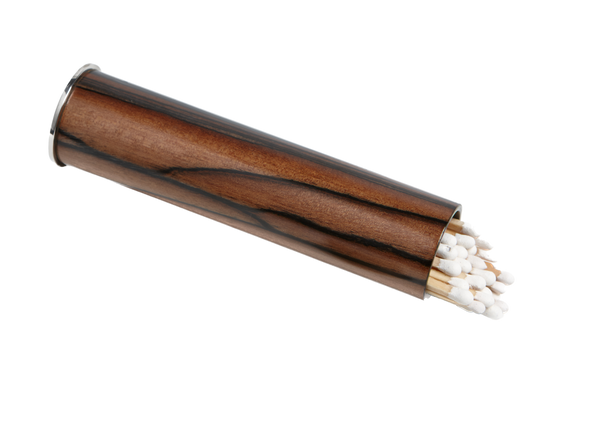 Cigar Humidifier and Match Striker - Royal Ebony Macassar - BACK IN STOCK