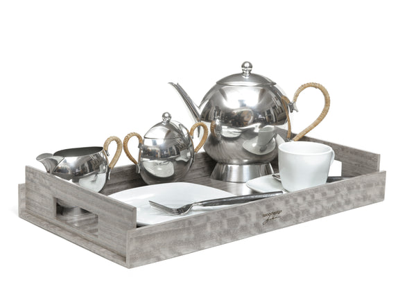 MEDIUM Wood Trays - Sterling Grey