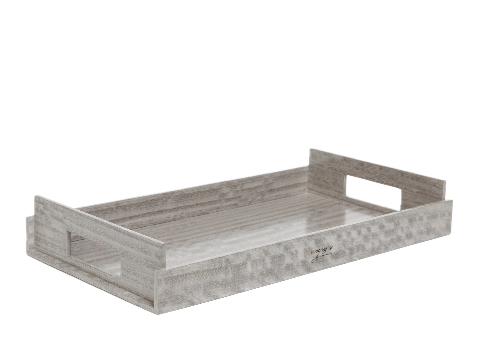 Nest of Wood Trays - Sterling Grey