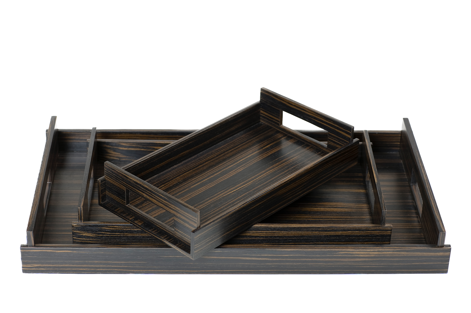LARGE Wood Trays - Dark Ebony