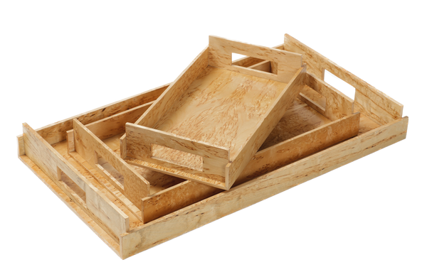 LARGE Wood Trays - Karelian Birch Exclusive Creations