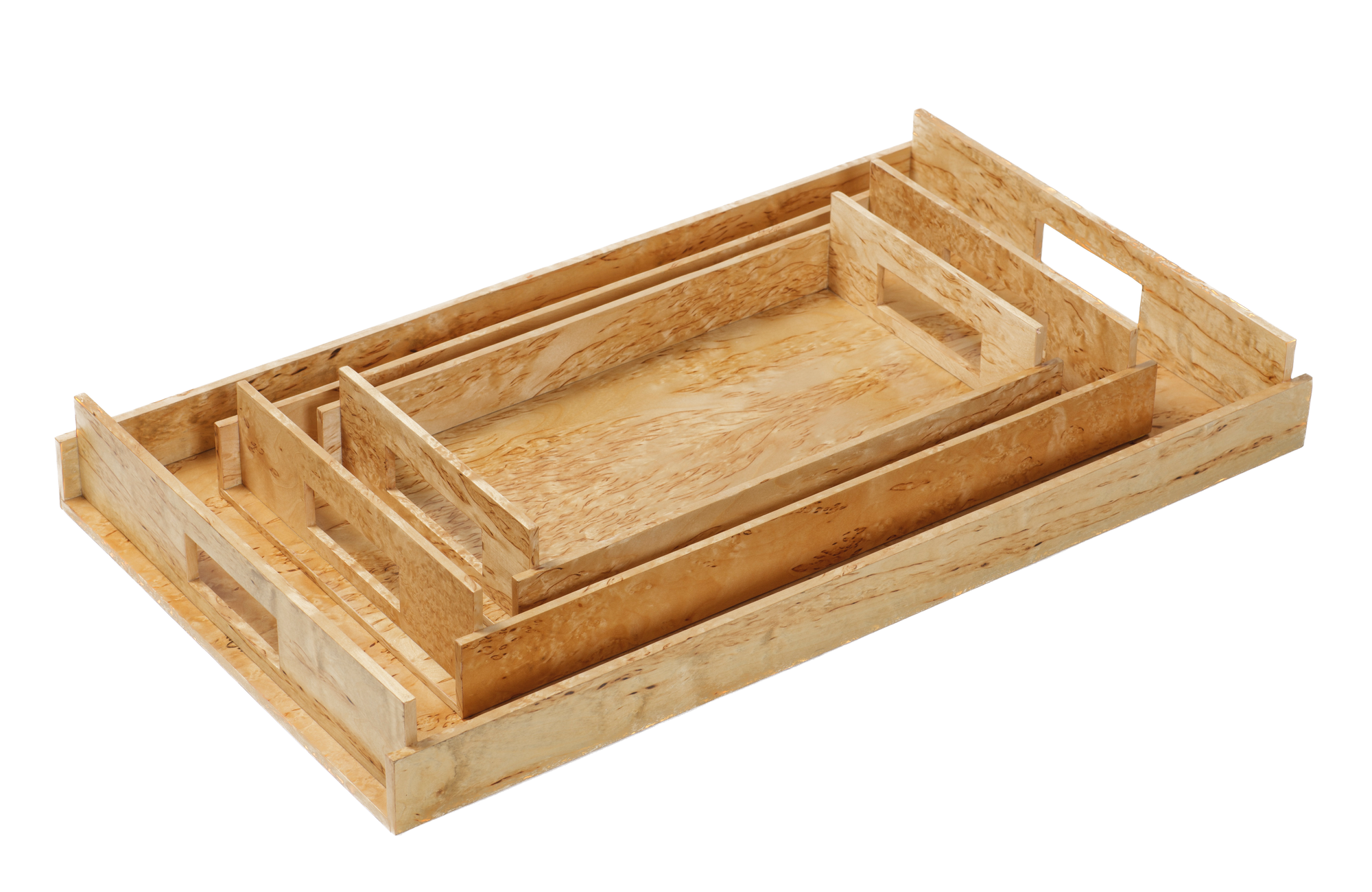 LARGE Wood Trays - Karelian Birch Exclusive Creations