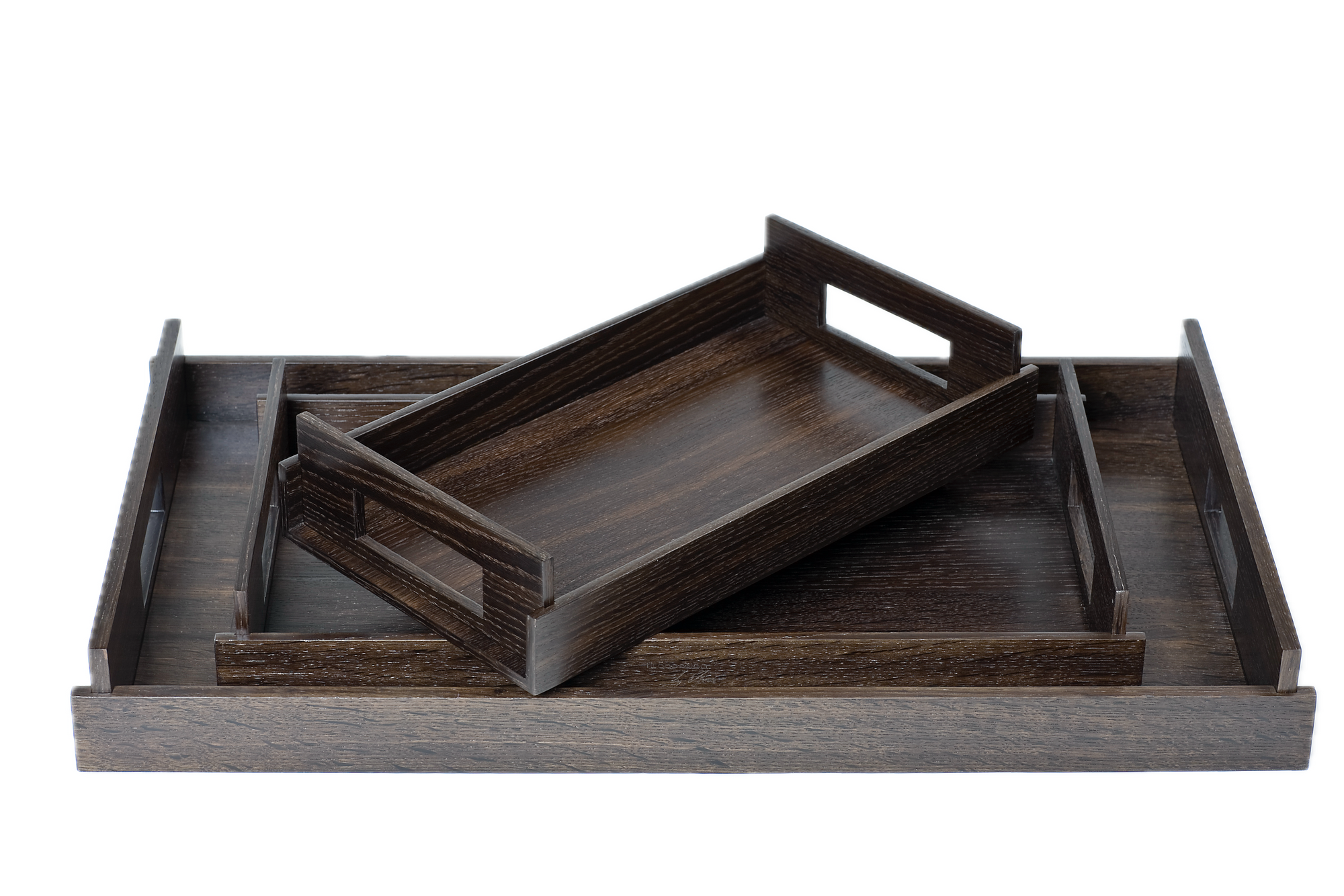 SMALL Wood Trays - Smoked Oak