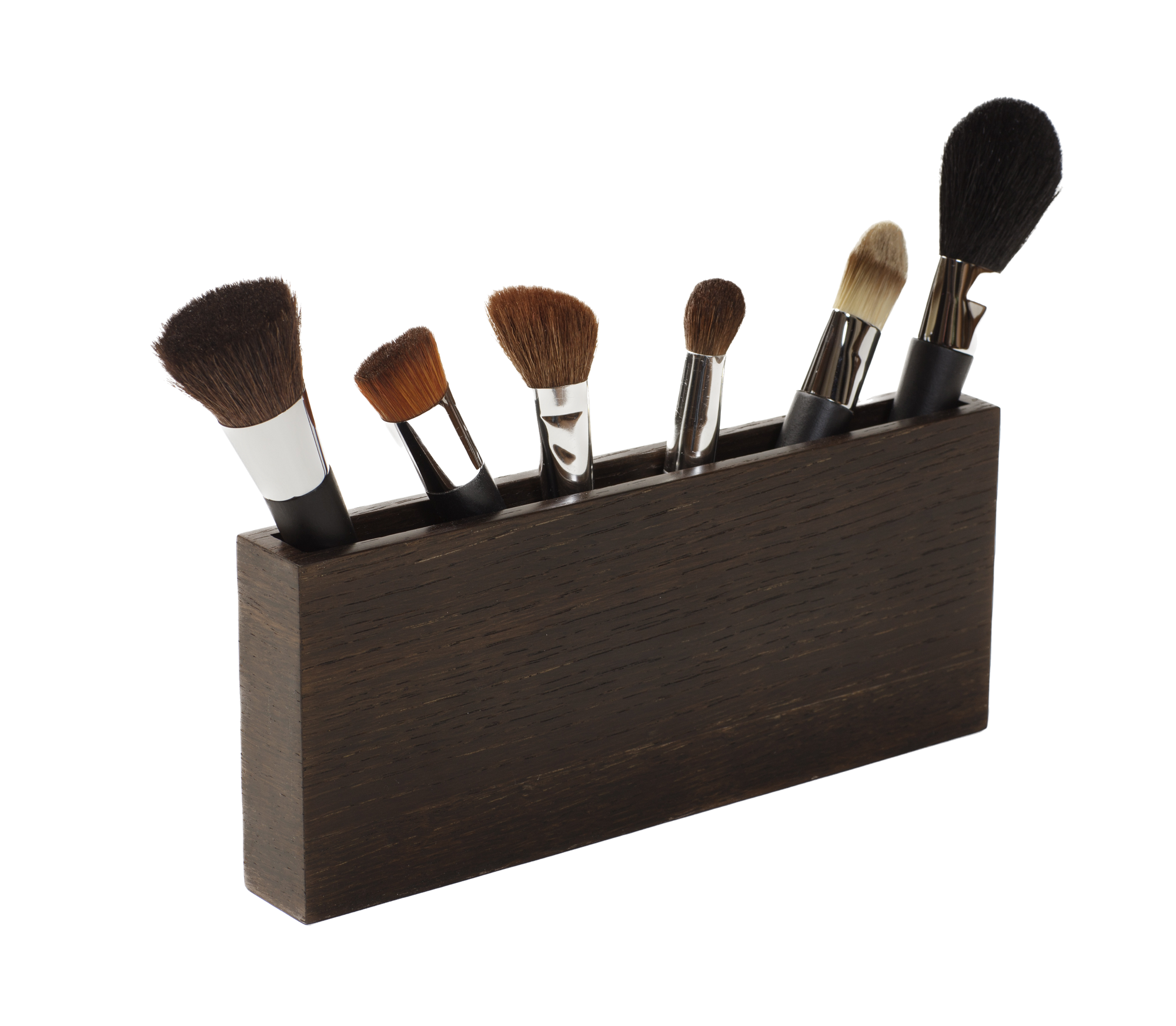 Bathroom Accessories Set - Smoked Oak