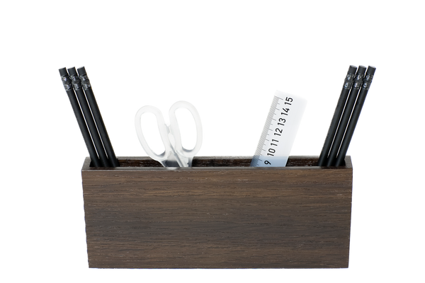 Bathroom Accessories Set - Smoked Oak