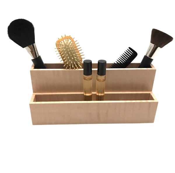 Bathroom Organiser - Blush Curly Maple