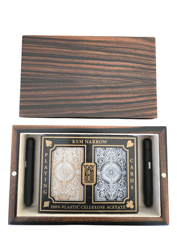 handcrafted royal ebony macassar bridge set rare wood luxury card game gift UK