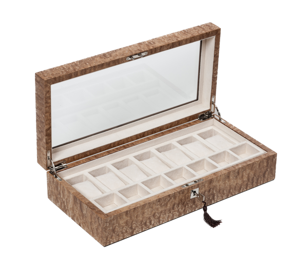 handcrafted japanese tamo ash watch box rare wood luxury gift UK