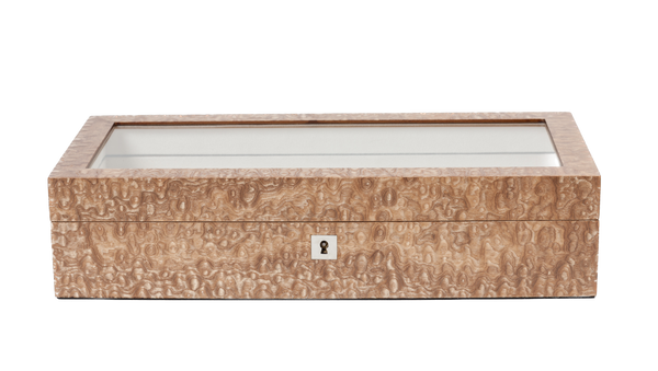 handcrafted japanese tamo ash watch box rare wood luxury gift UK