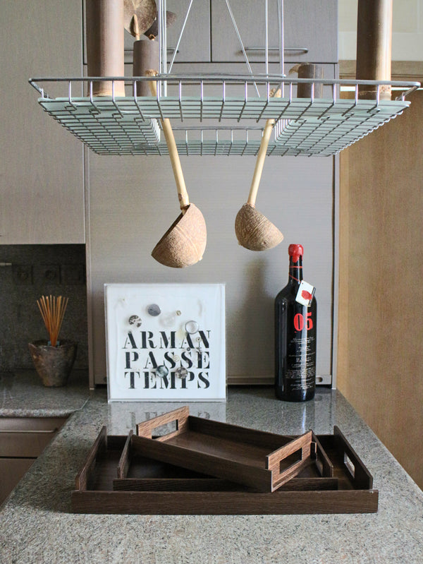 MEDIUM Wood Trays - Smoked Oak