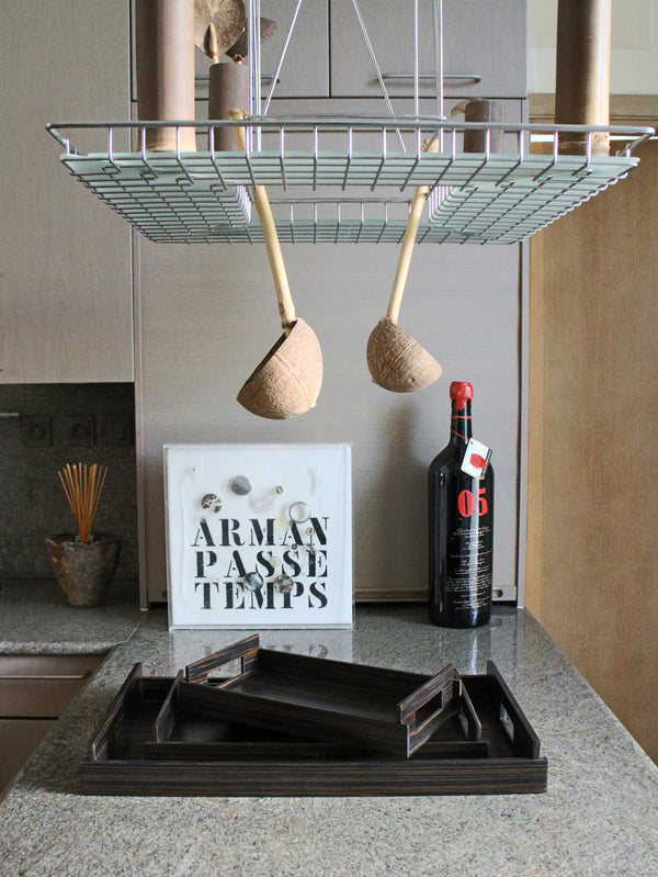 MEDIUM Wood Trays - Dark Ebony