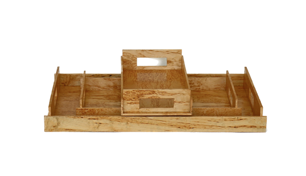 Karelian Birch Exclusive Creations Nest of Trays