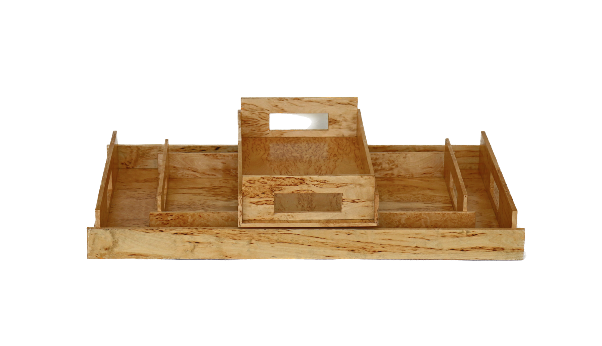 MEDIUM Wood Trays - Karelian Birch Exclusive Creations