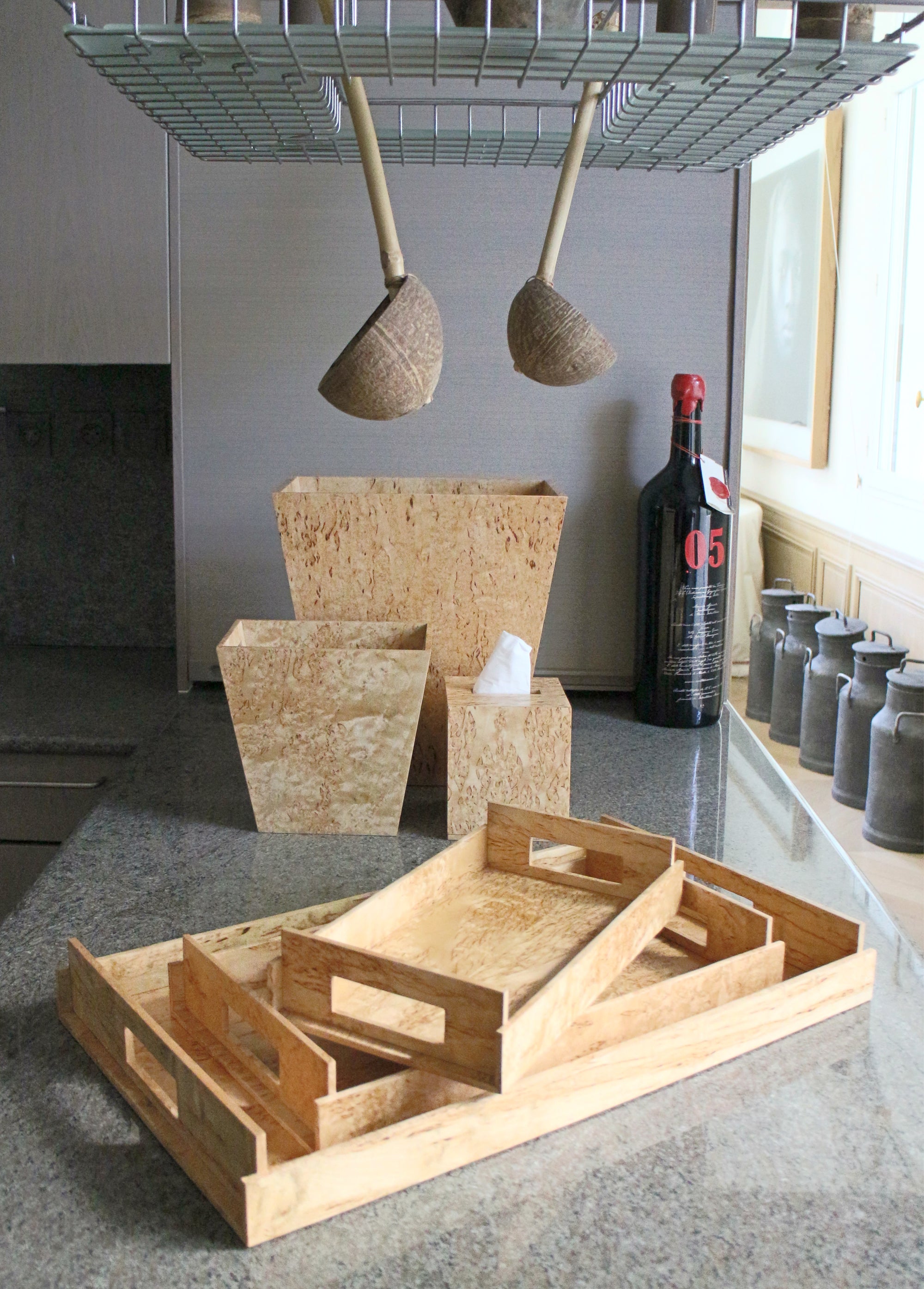MEDIUM Wood Trays - Karelian Birch Exclusive Creations
