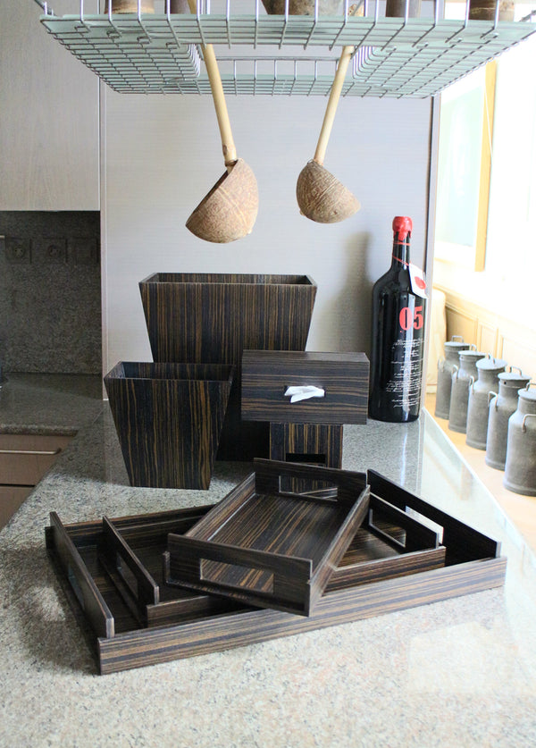 Mini Bins - Dark Ebony Wood