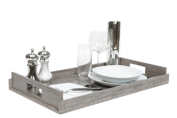 Nest of Wood Trays - Sterling Grey