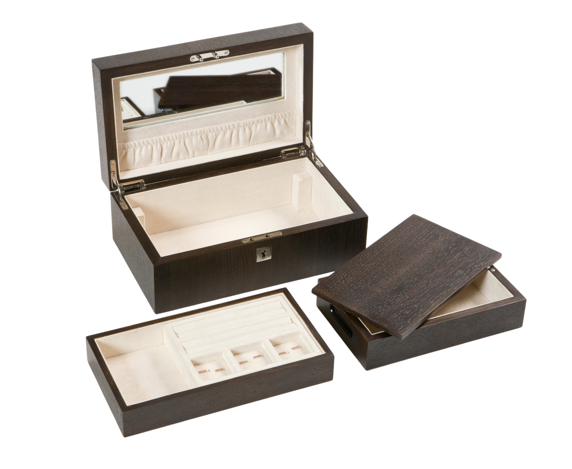 handcrafted smoked oak jewellery box rare wood luxury gift UK