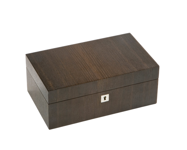 handcrafted smoked oak jewellery box rare wood luxury gift UK
