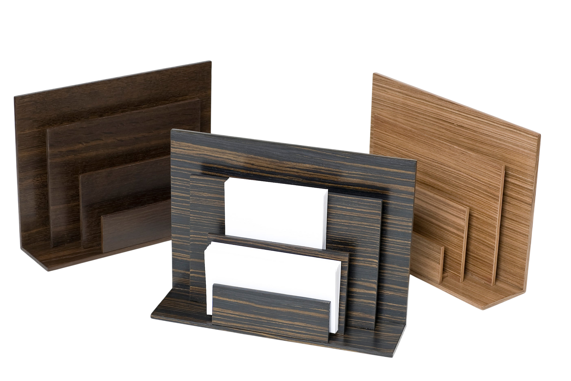 Letter Holders - Warm Walnut