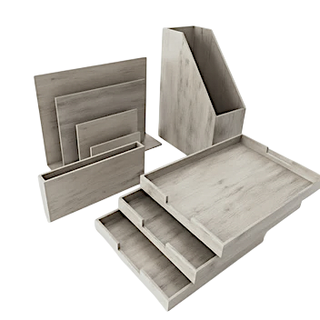 Desk Set - Sterling Grey